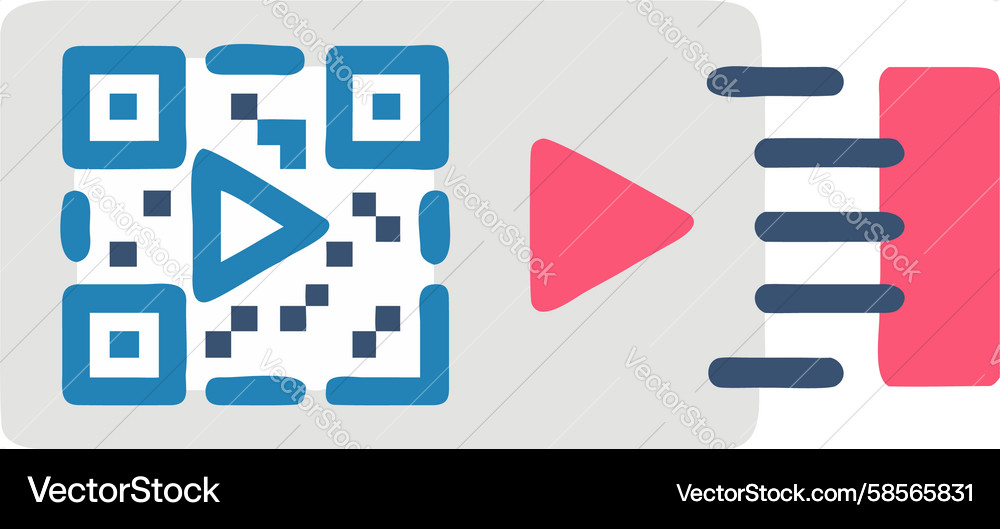 QR Code Fast Forward Icon Vector Image
