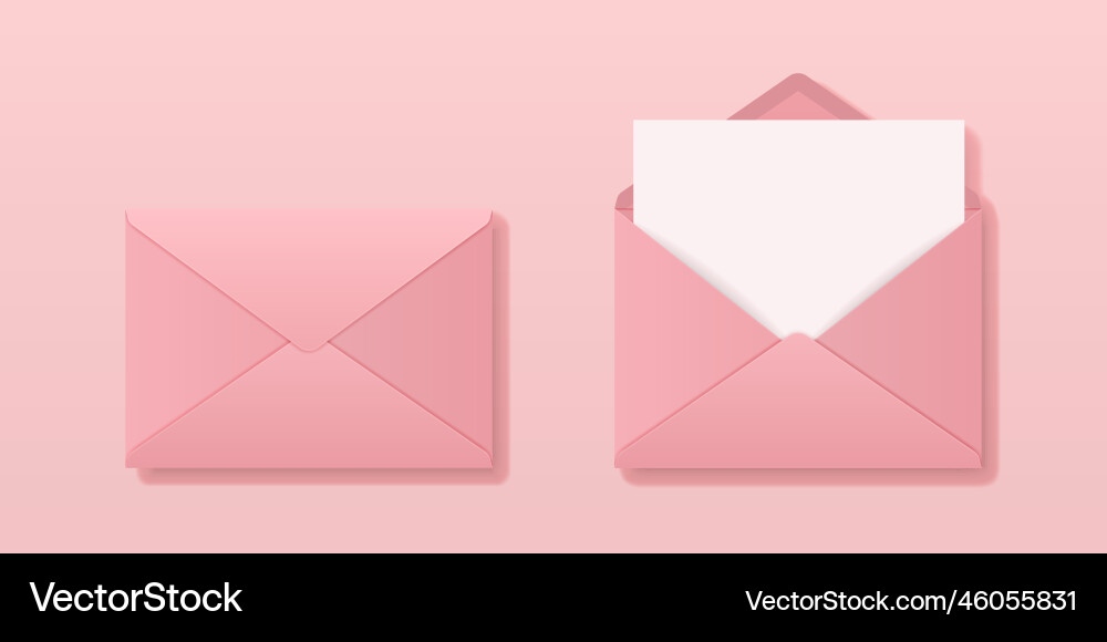 Realistic blank pink closed opened Realistic blank pink closed opened vector image