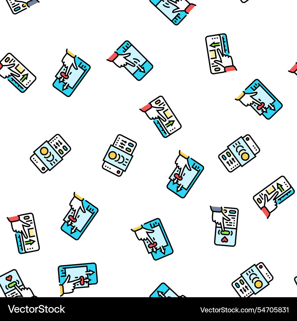 Ui ux digital develop code app seamless pattern Ui ux digital develop code app seamless pattern Vector Image
