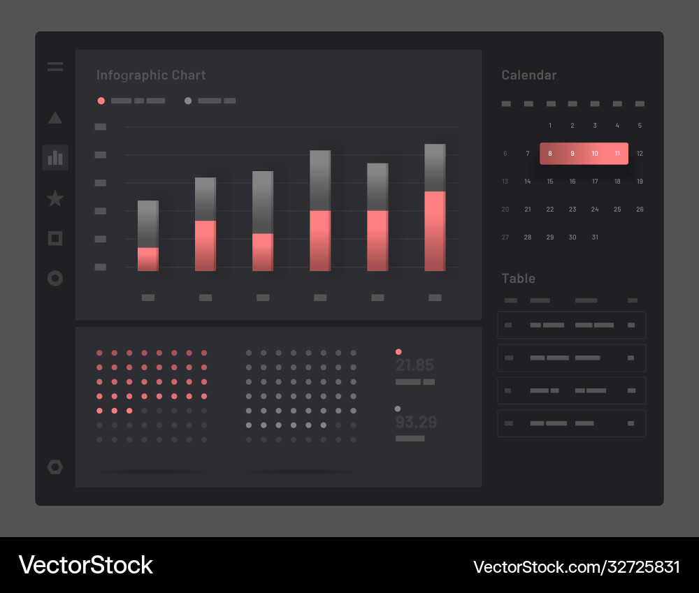 Web app dashboard ui und ux kit Web app dashboard ui und ux kit vektorbild