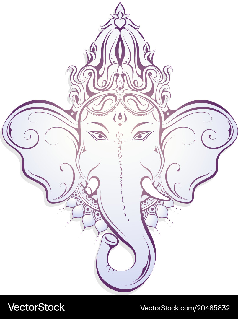 Decorative Ganesha Idol vector image