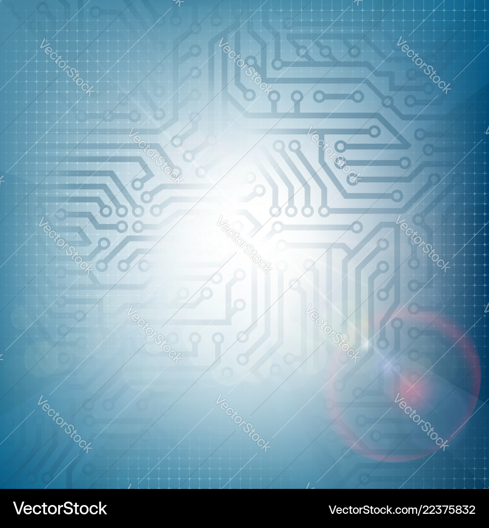 Futuristic Tech Background with Light Rays Vector Image