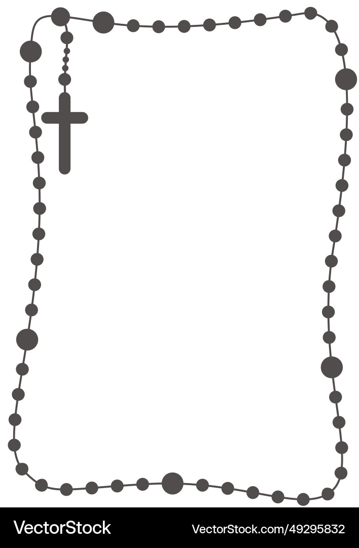 Rosary Perlen Rahmen mit Kopierraum für Textkette Rosary Perlen Rahmen mit Kopierraum für Textkette vektorbild