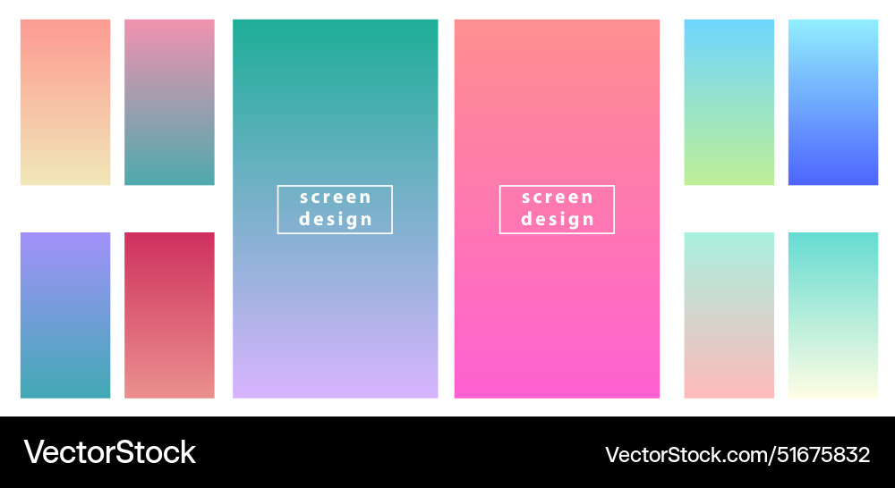 Screen gradient set with modern abstract Screen gradient set with modern abstract vector image