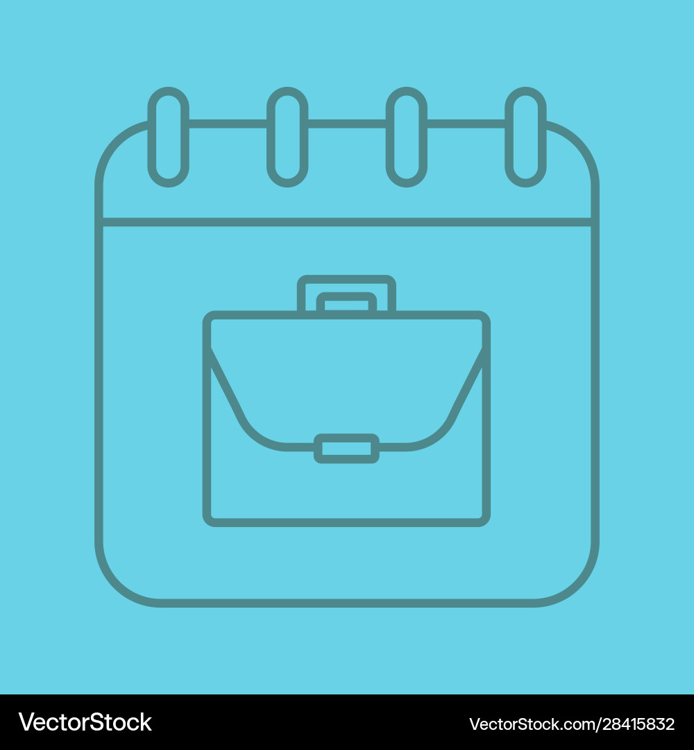 Work schedule color linear icon Work schedule color linear icon vector image
