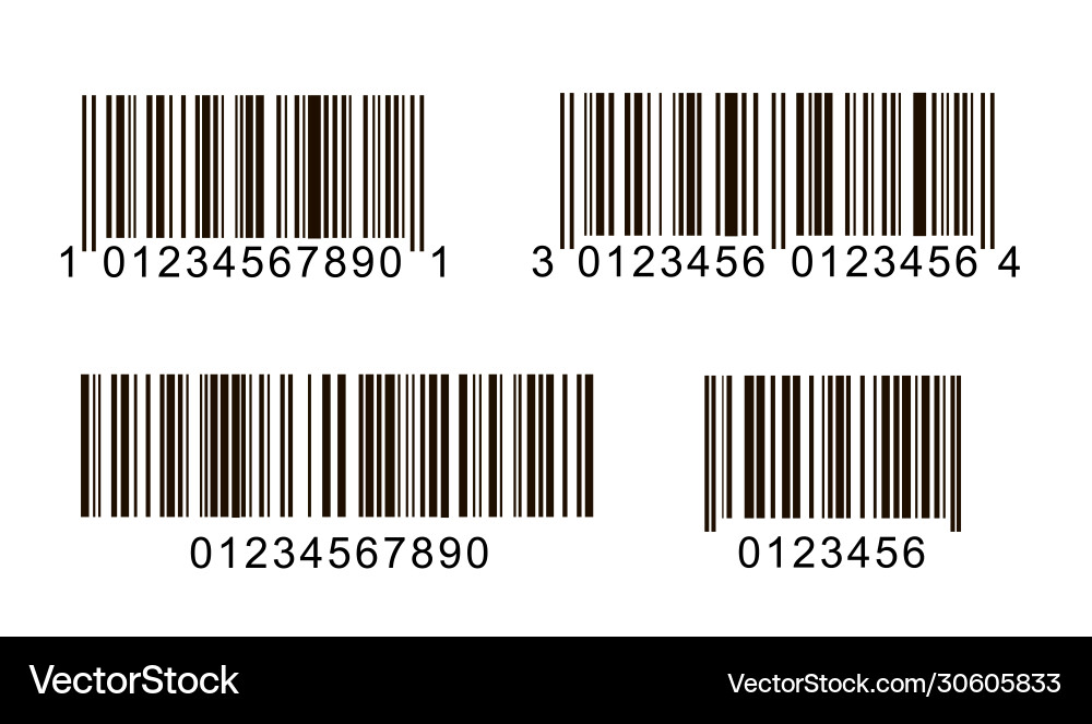 Bar code icons product line symbol Bar code icons product line symbol vector image