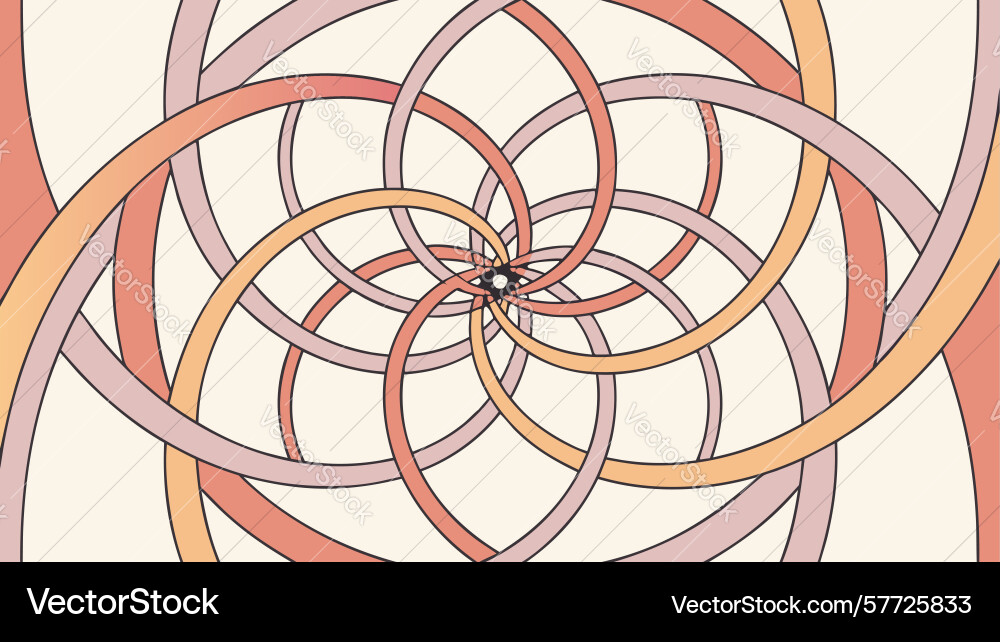 Flowing abstract geometric spiral with dynamic vector image