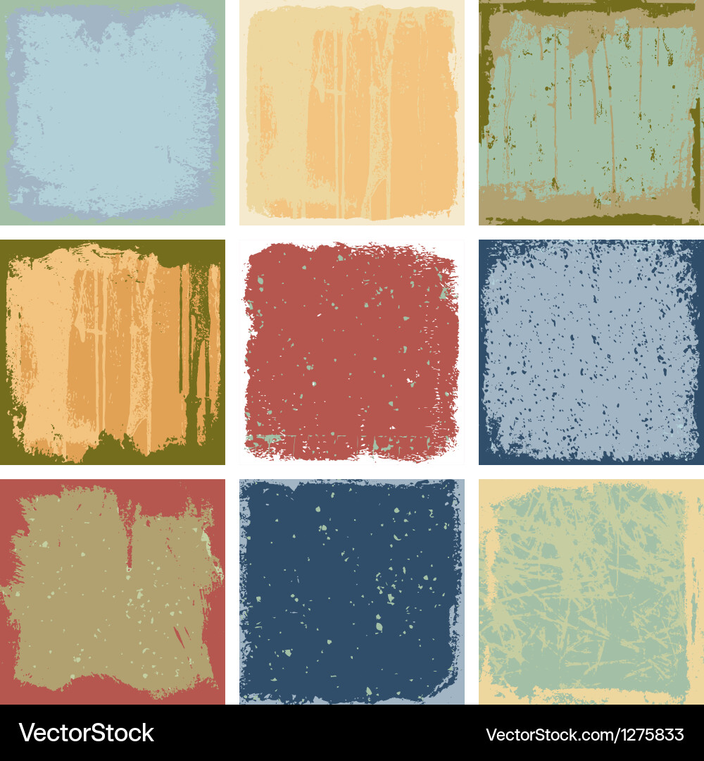Grunge Square Textures Vector Image