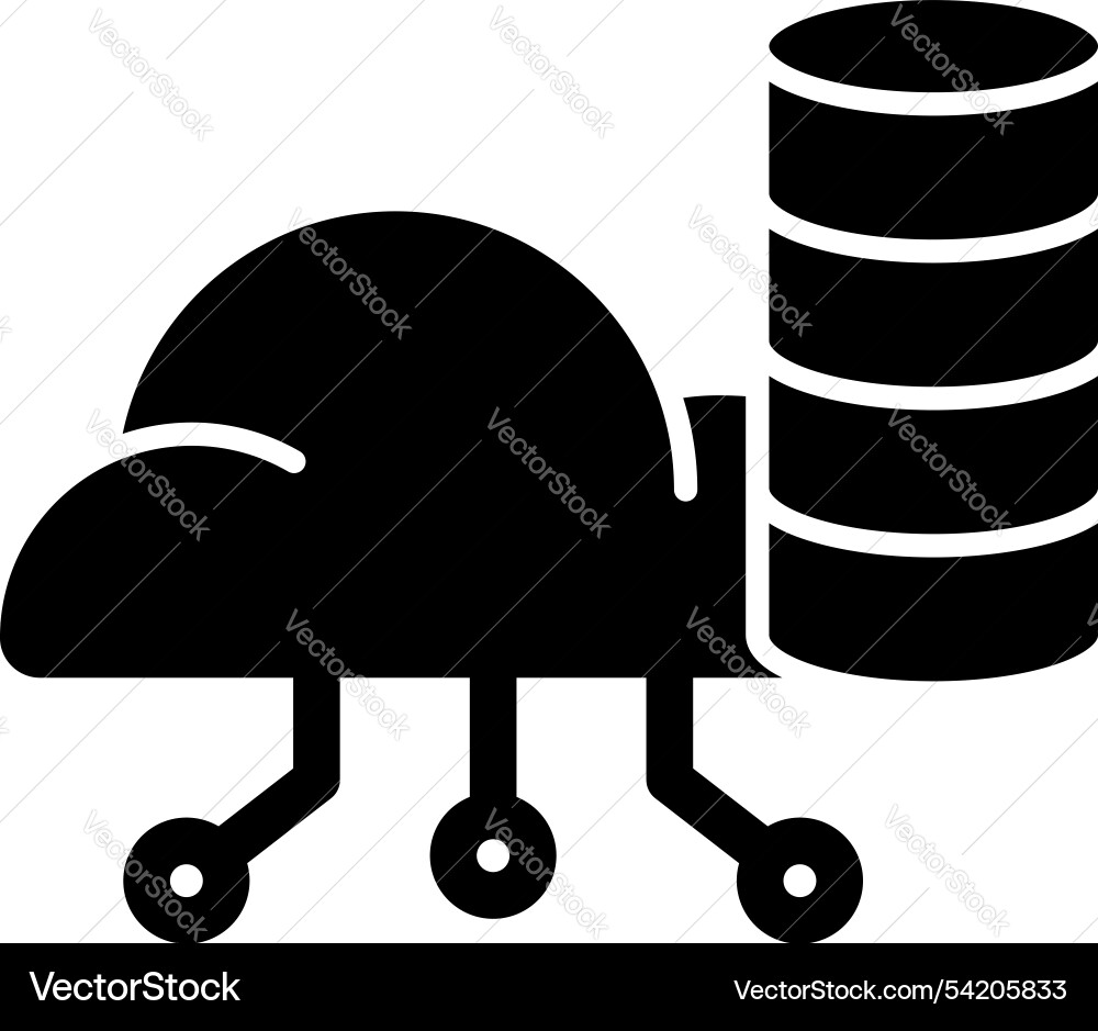 Icon cloud server database Icon cloud server database vector image