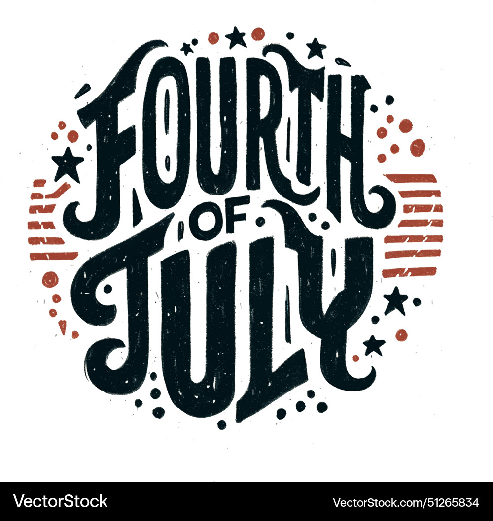 A black and white poster with the words fourth A black and white poster with the words fourth vector image
