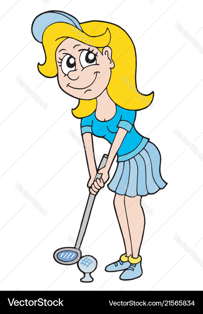 Golf girl Golf girl vector image