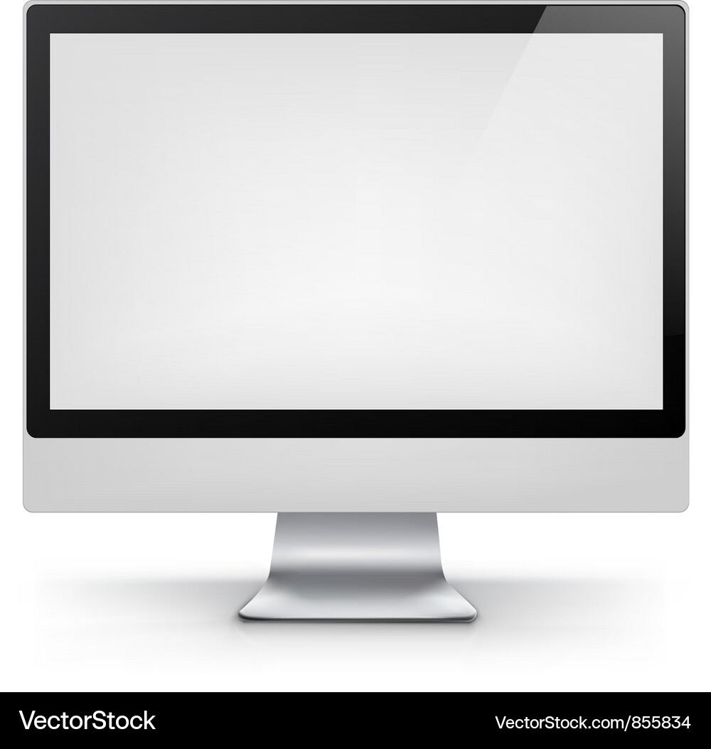 Modern Computer Screen Vector Image