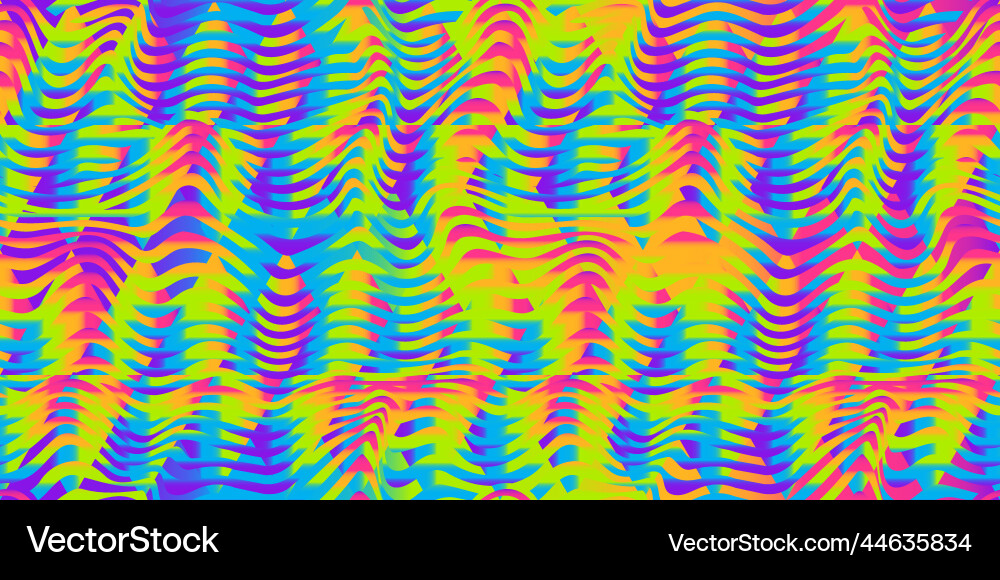 Psychedelic Wave Pattern vector image
