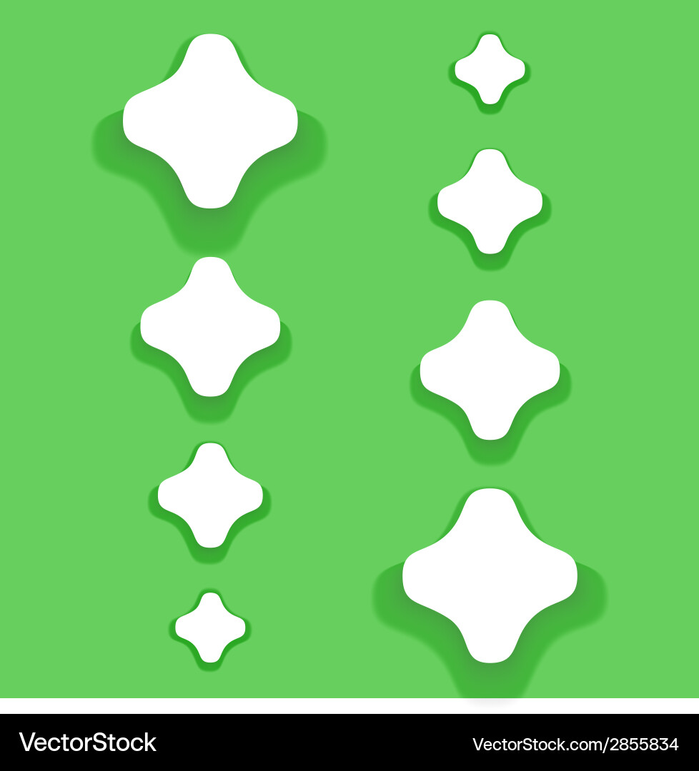 White material design paper buttons with shadow Vector Image
