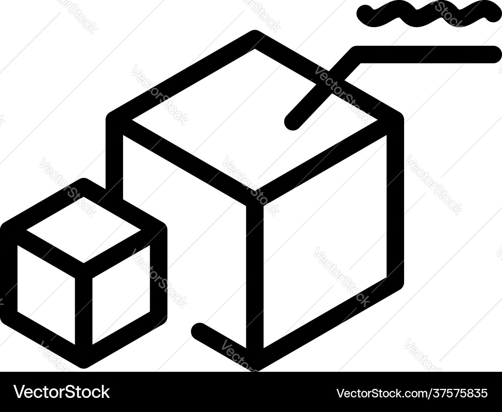 Big data integration icon outline style Vector Image