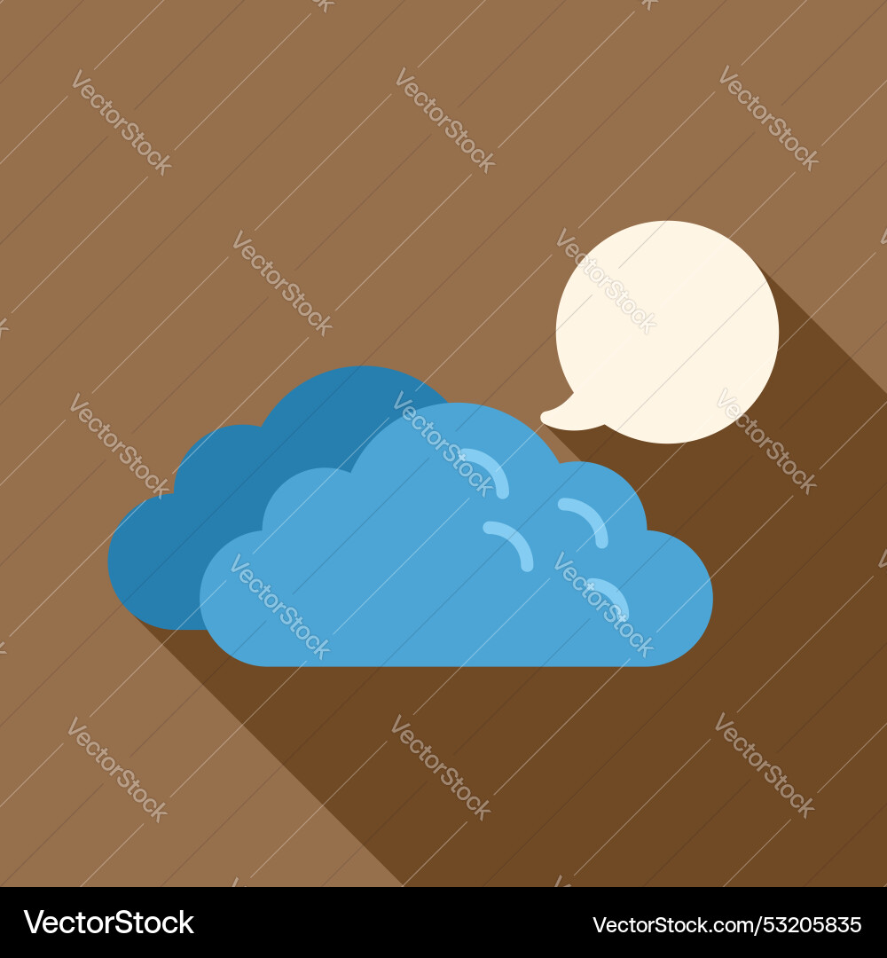 Blue cloud computing talking with blank speech Blue cloud computing talking with blank speech vector image