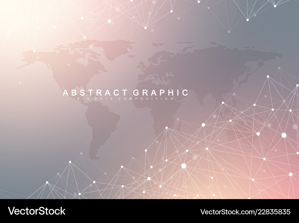Connected Network Abstract Background vector image