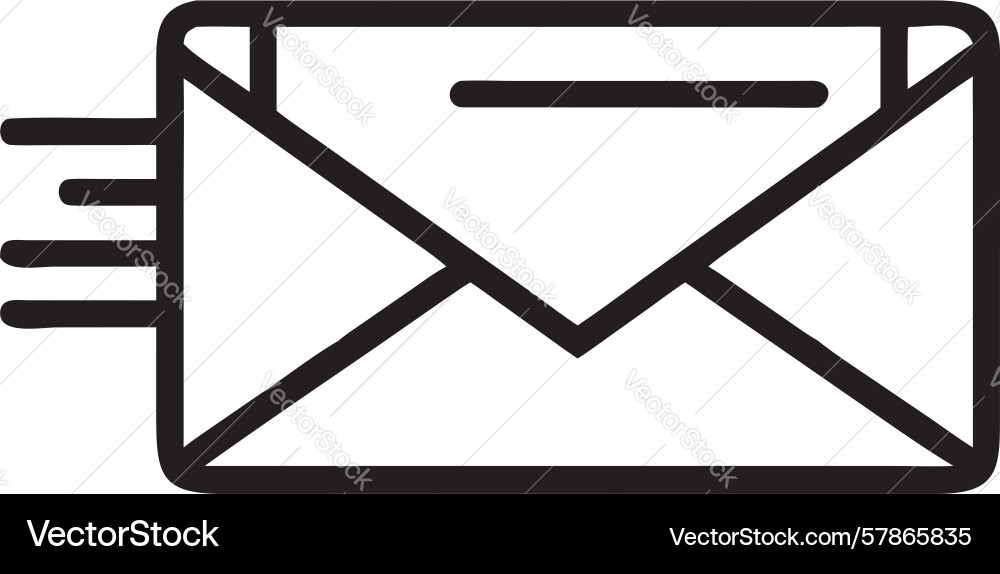 Fast mail delivery icon for swift communication vector image