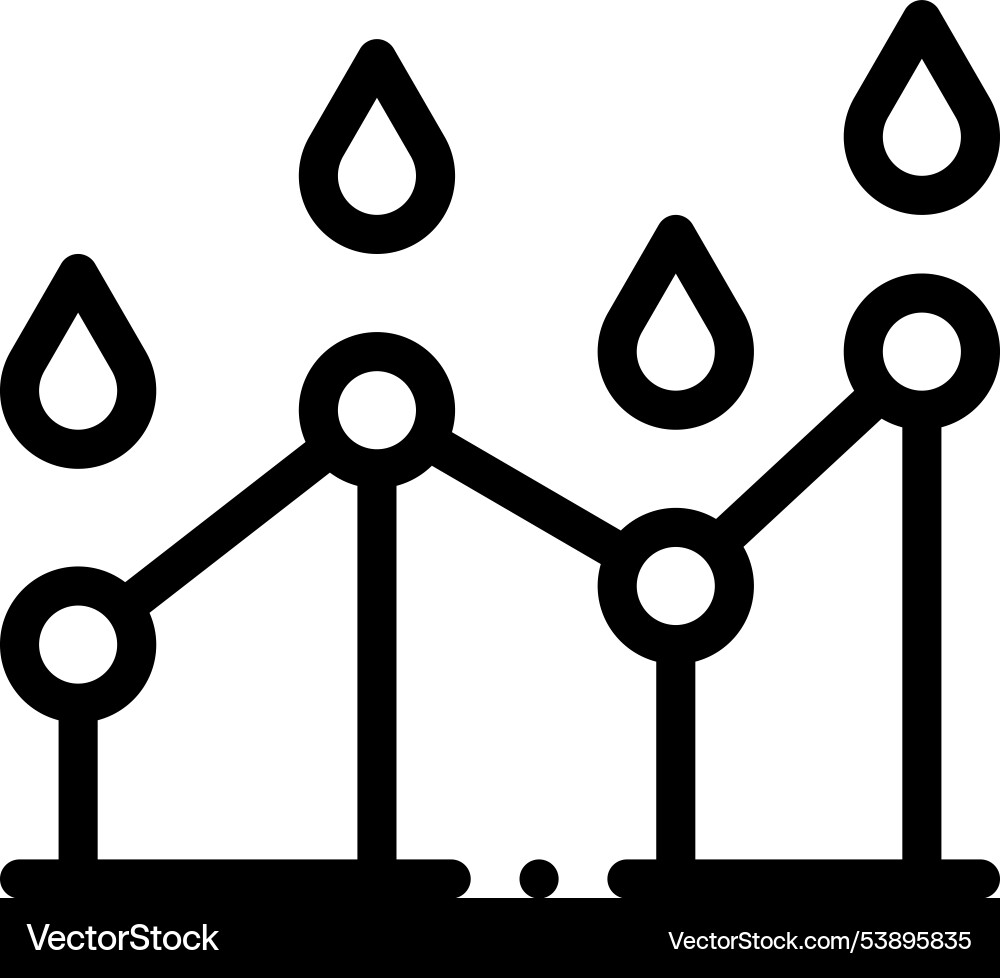 Graph icon thin linear style design isolated Graph icon thin linear style design isolated vector image