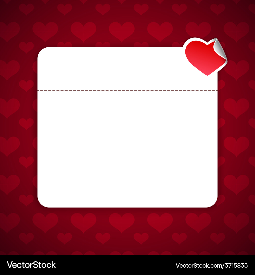 Valentines day background with copy space Vector Image
