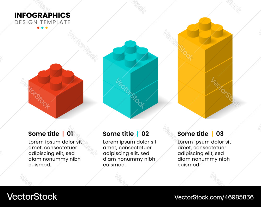 Infographic Blocks - Workflow Steps vector image