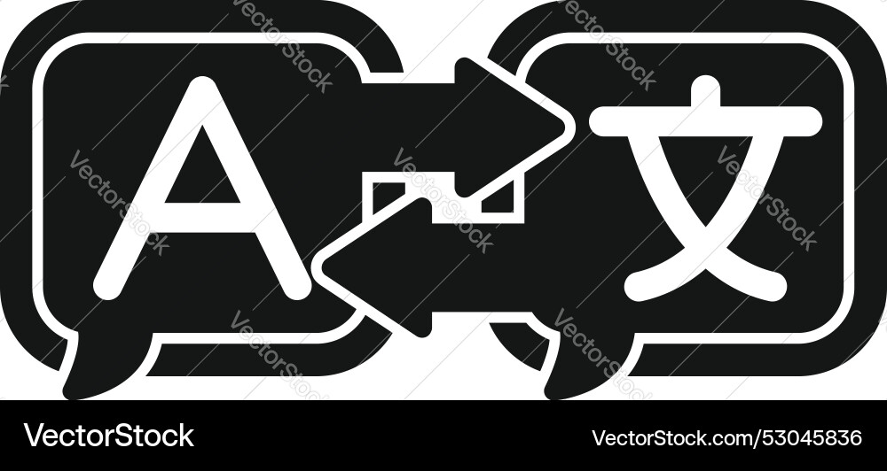 Language exchange icon showing translating using Language exchange icon showing translating using vector image