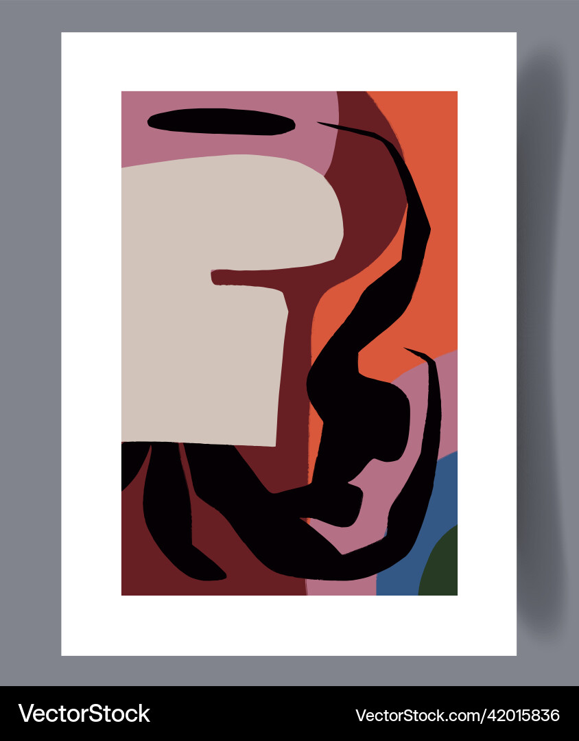 Scandinavian Abstract Print vector image