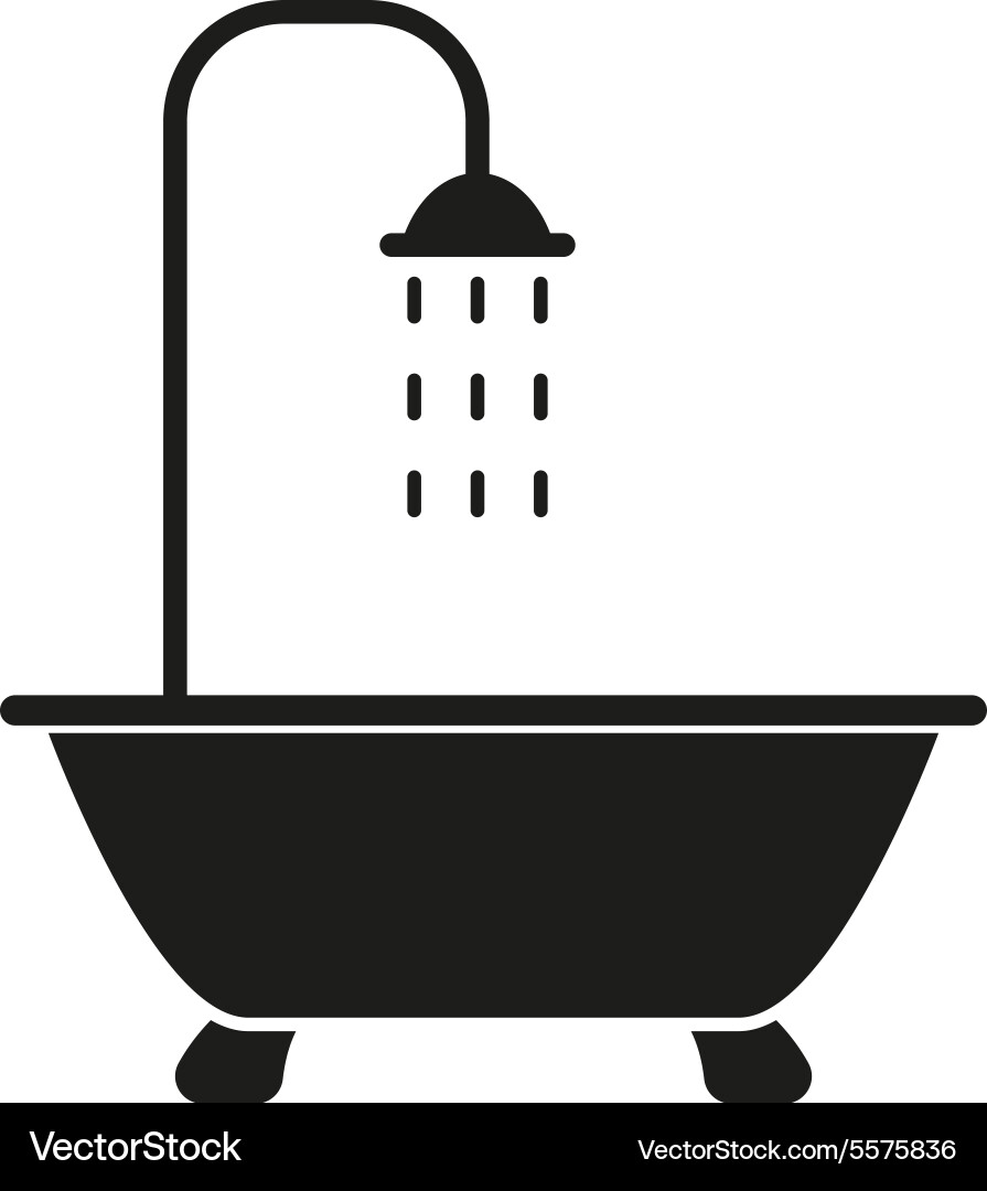Shower Icon - Bathroom Symbol – Royalty-Free Vector | VectorStock, image size:895x1080