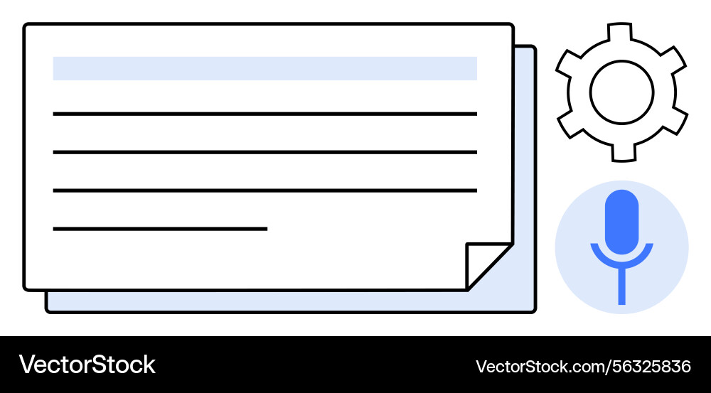 Voice Input & Transcription Software Vector Image
