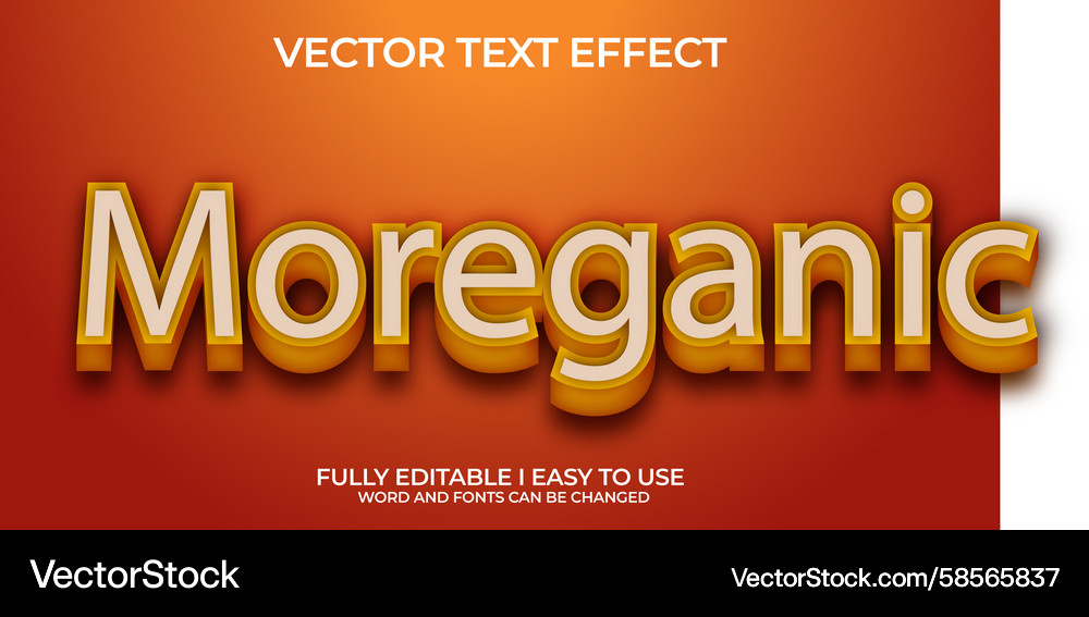 3D Text Effect - Editable Vector Image