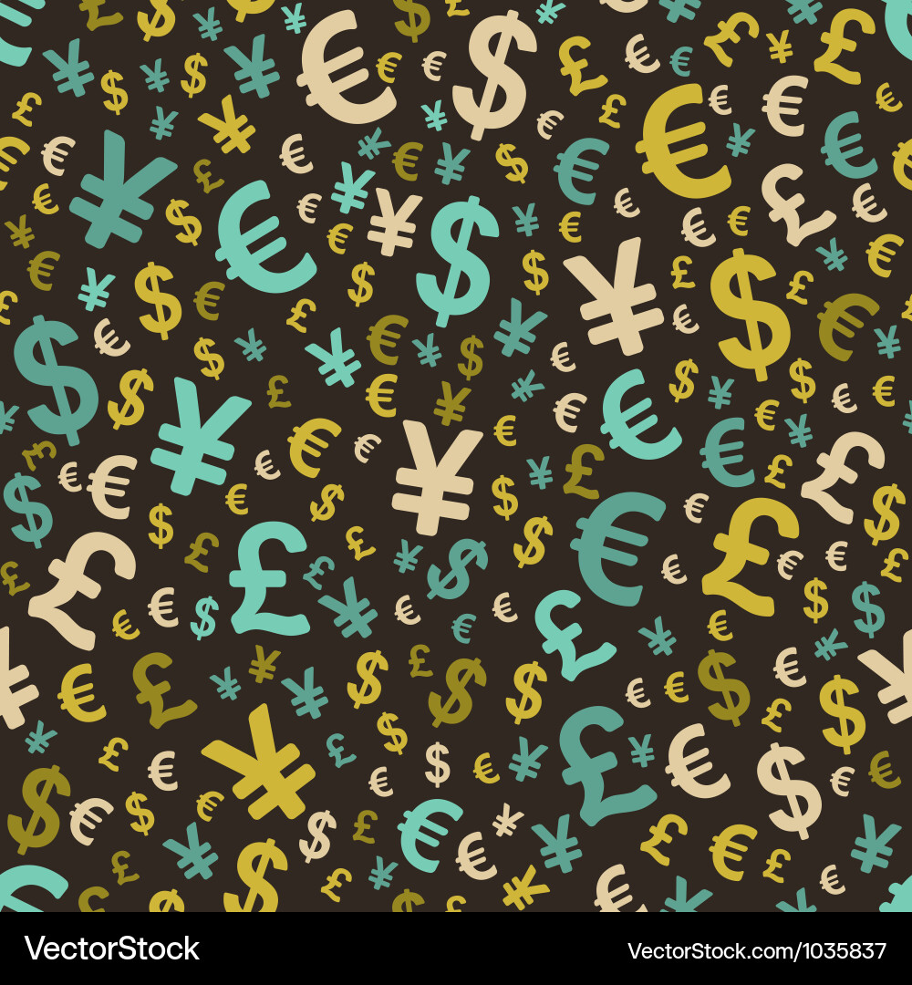 Abstract seamless pattern with money Royalty Free Vector