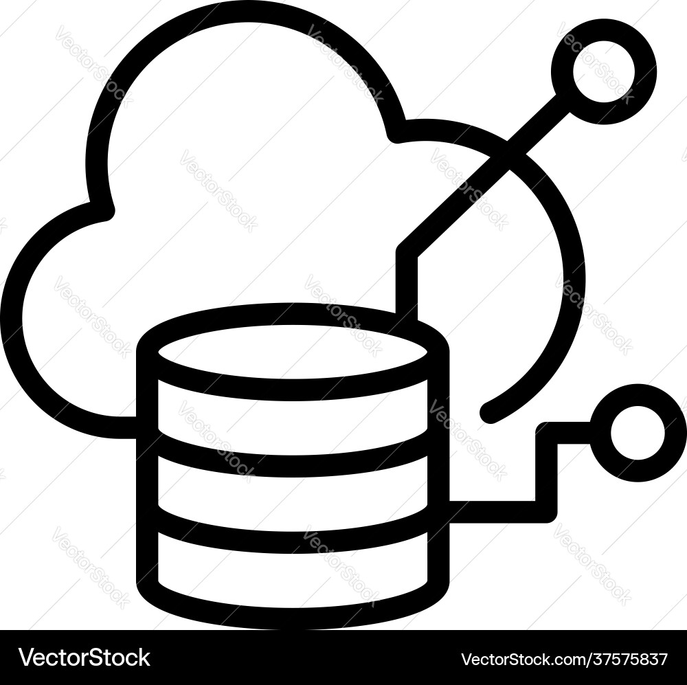 Computing storage data icon outline style Computing storage data icon outline style vector image