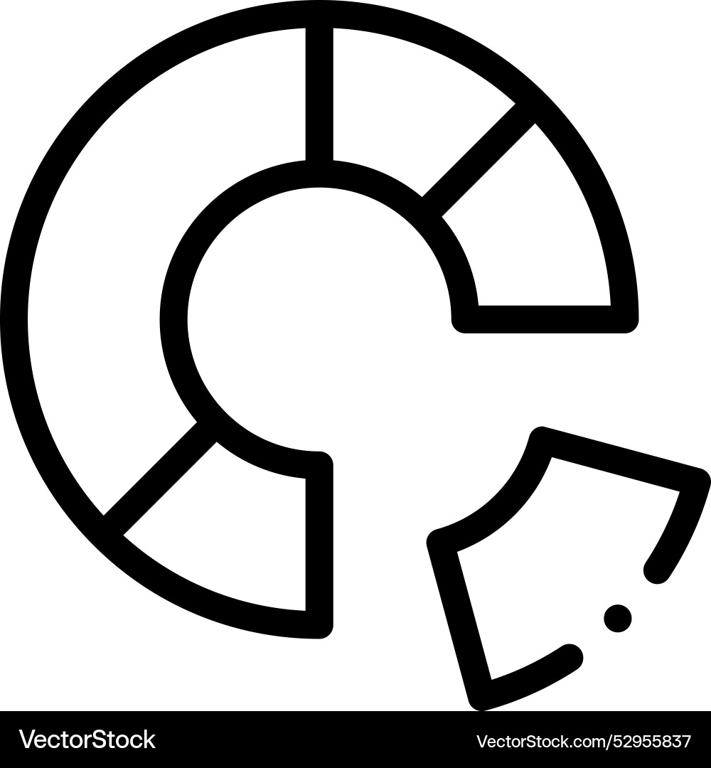 Diagram icon thin linear style design isolated Vector Image
