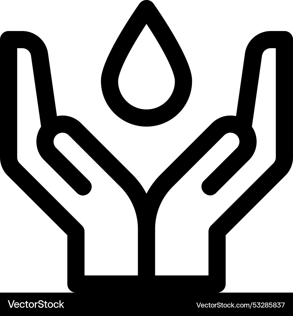 Drop icon thin linear style design isolated Vector Image