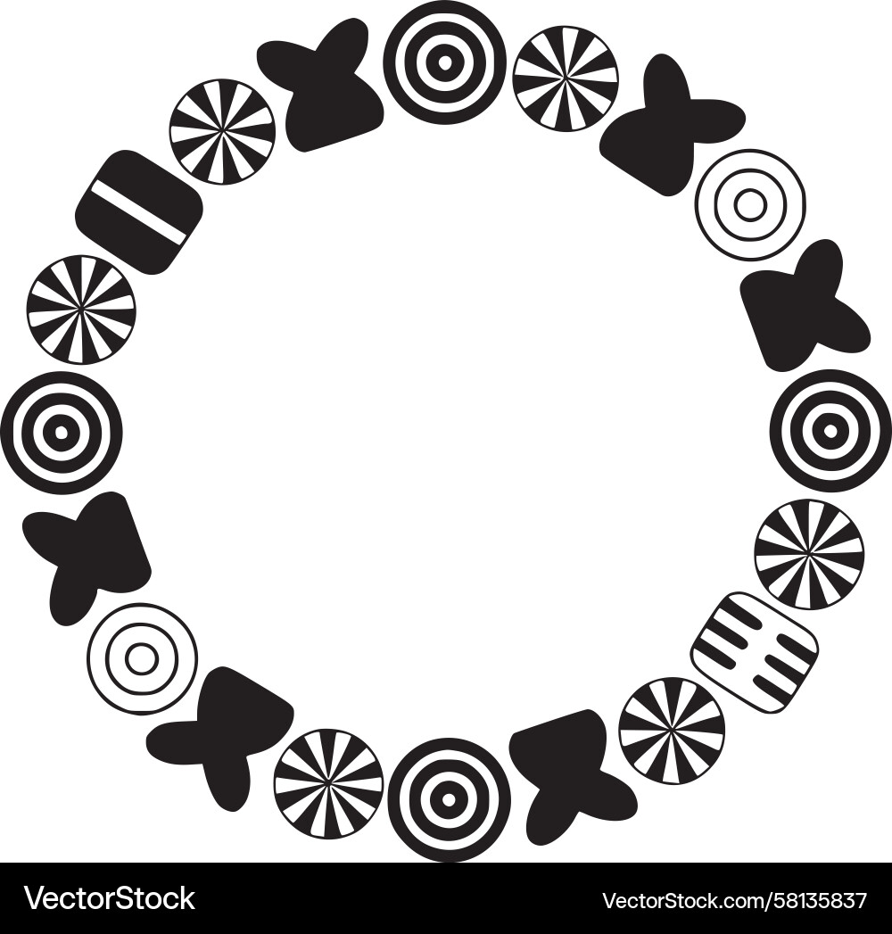 Interlocking Circle Pattern Vector Image