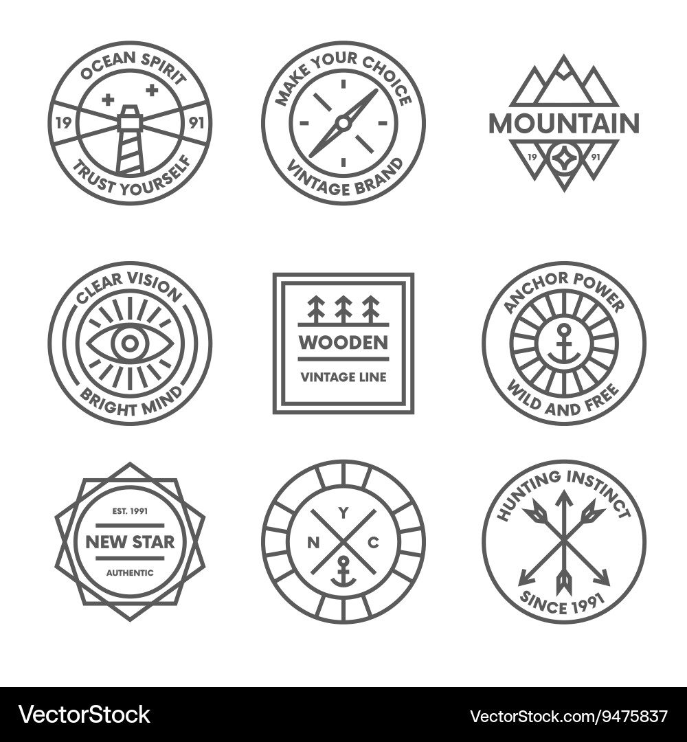 Set of logotypes elements labels badges Vector Image