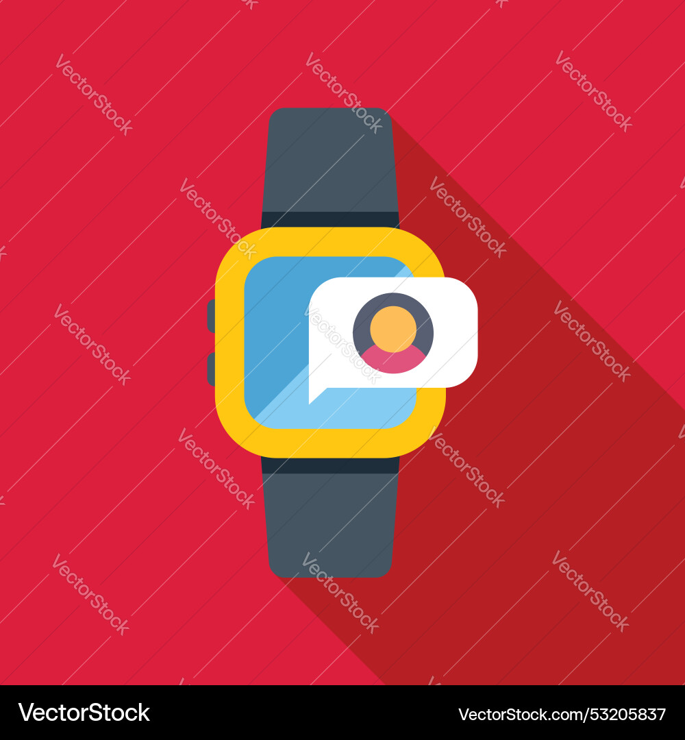 Smart watch displaying incoming video call icon Smart watch displaying incoming video call icon vector image