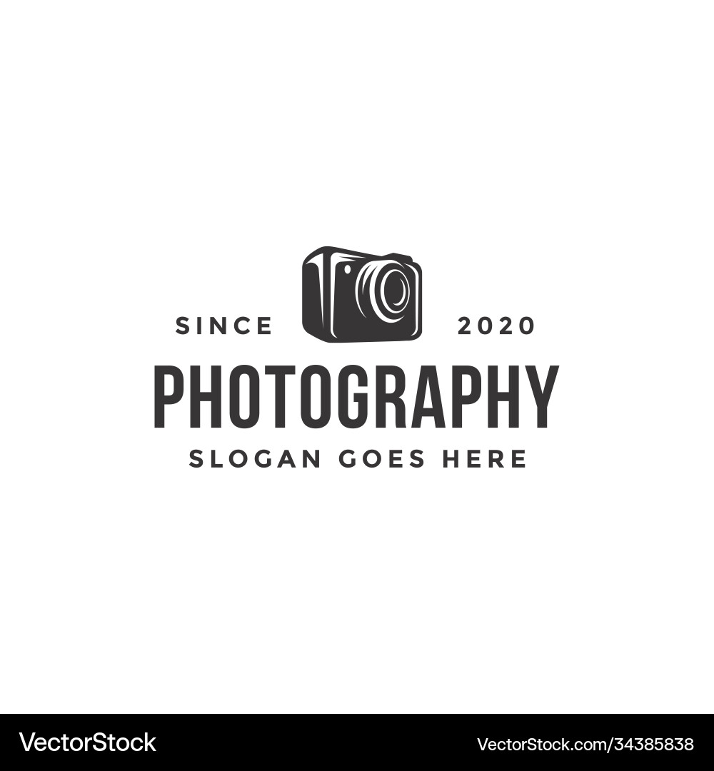 Camera Logo Icon Template Vector Image