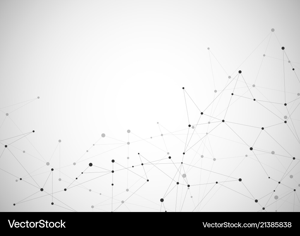 Connected Dots & Lines Network vector image