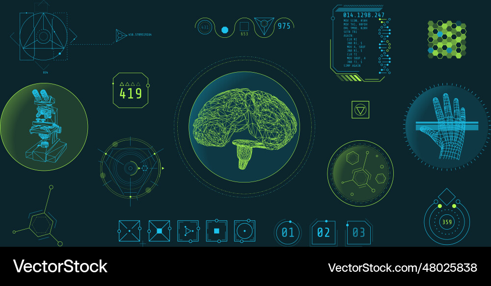 Design elements for infographic of data vector image