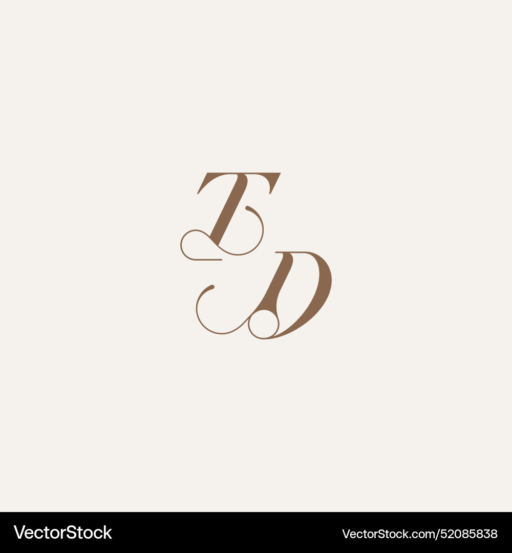 Initial monogram logo wedding concept design Vector Image