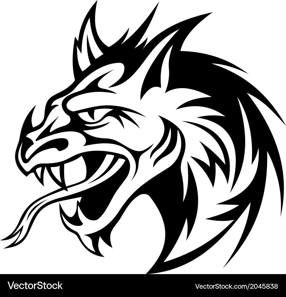 Tribal Dragon Vector Image