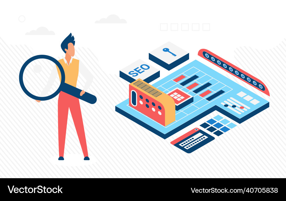 Work on site performance speed of web technology vector image