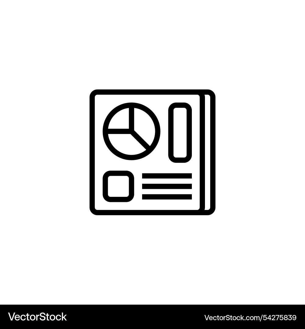 Analytics dashboard line icon linear style sign Analytics dashboard line icon linear style sign vector image