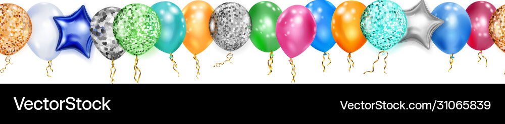 Banner colored balloons – Royalty-Free Vector | VectorStock