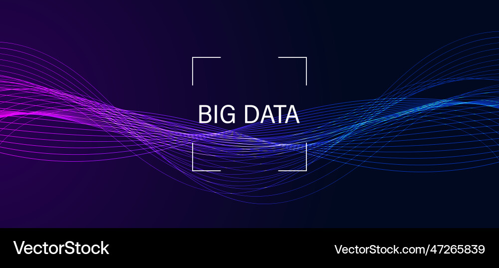 Concept of digital waves big data fluttering Concept of digital waves big data fluttering vector image