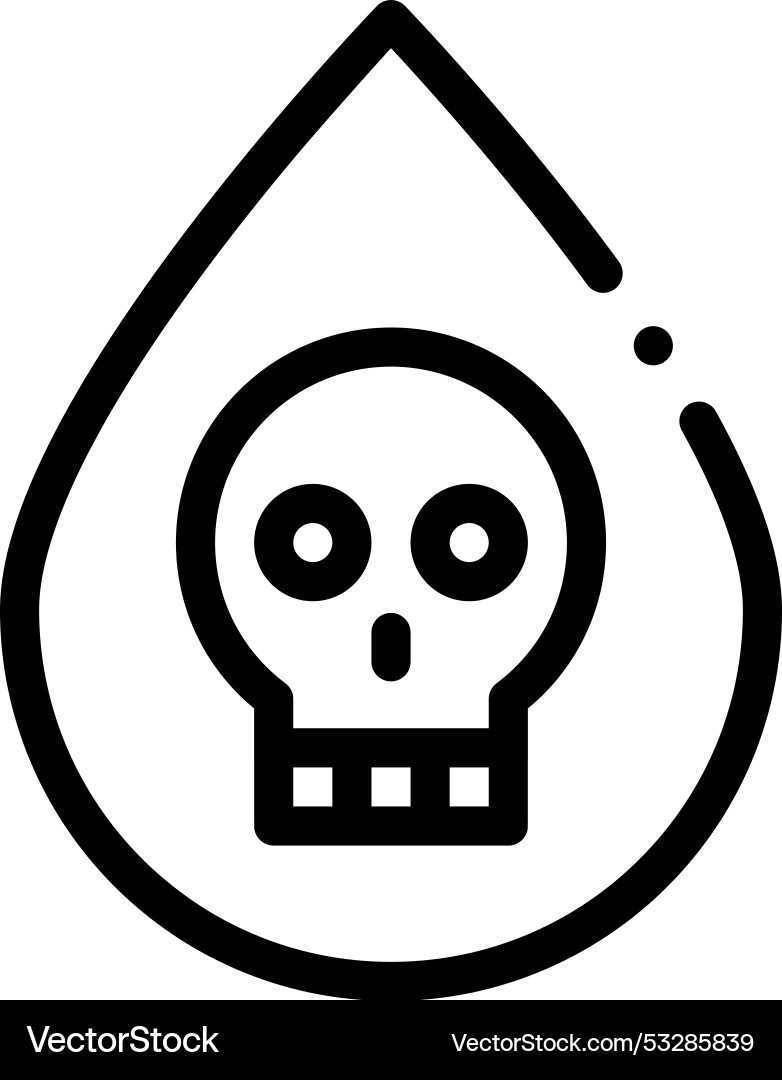 Drop icon thin linear style design isolated Drop icon thin linear style design isolated Vector Image