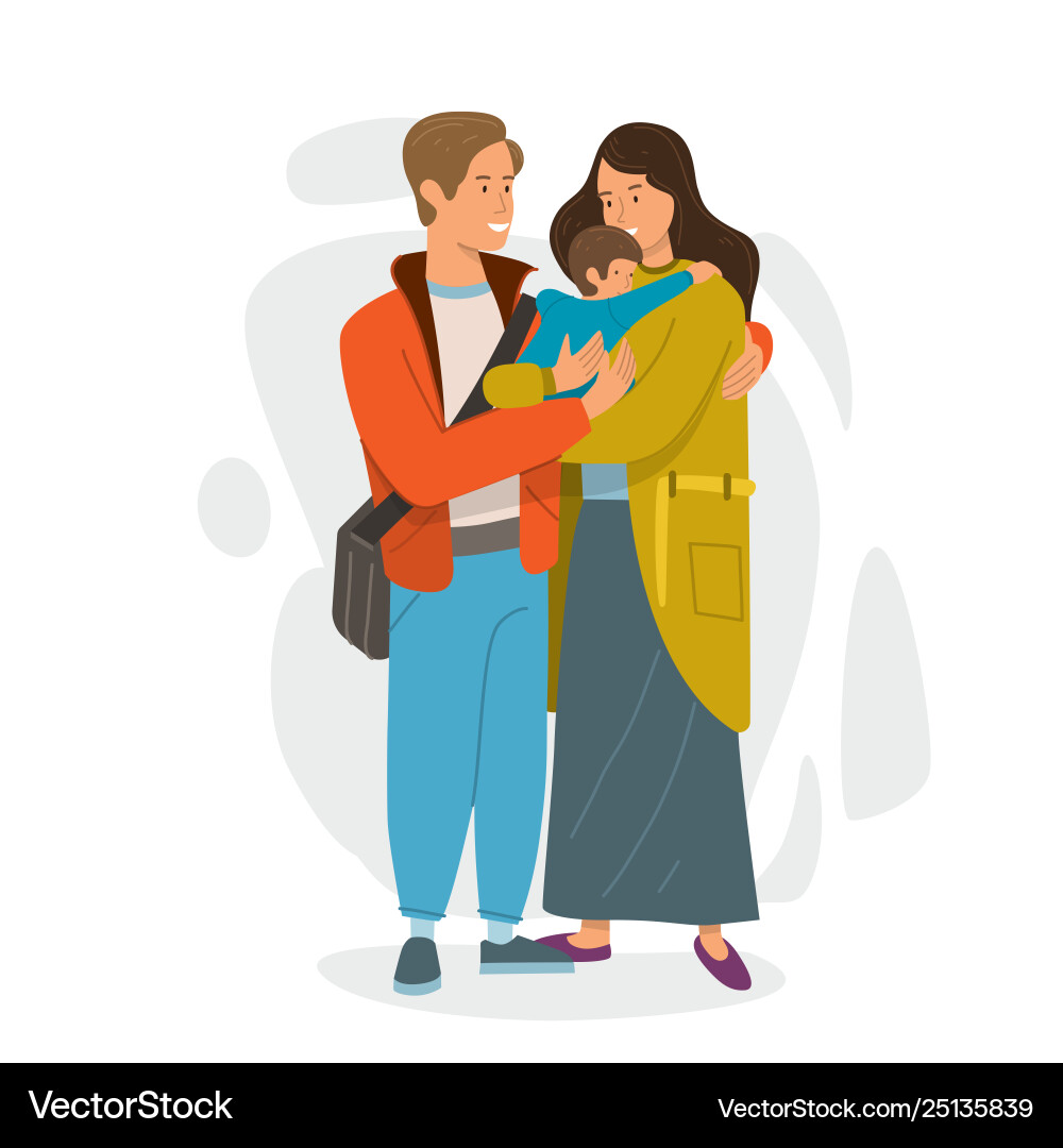 Father mother and children Royalty Free Vector Image