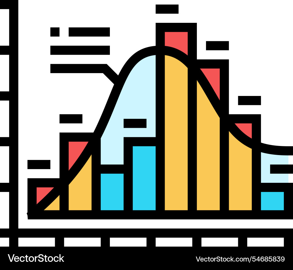 Histogram big data color icon Histogram big data color icon Vector Image