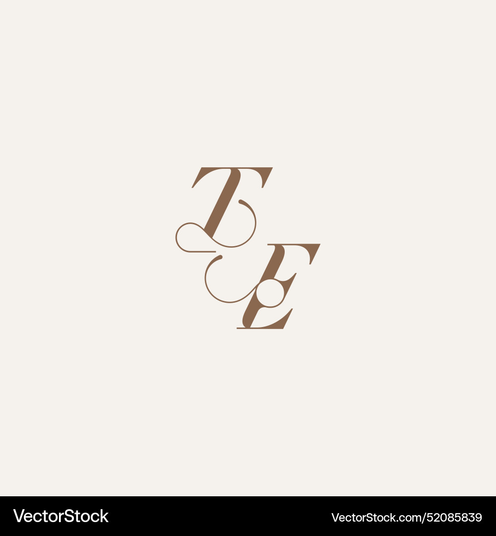 Initial monogram logo wedding concept design Vector Image